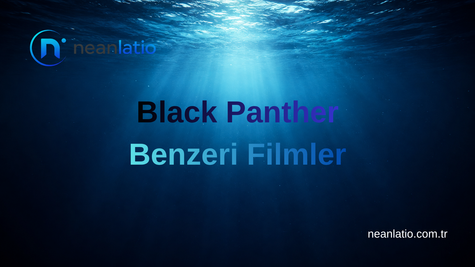 Black Panther benzeri filmler için derin okyanus ve gizemli su altı dünyasını temsil eden görsel