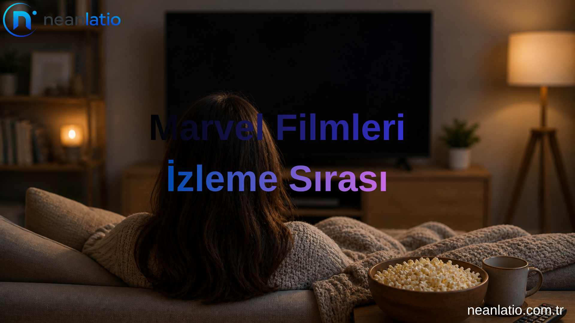 marvel filmleri izleme sırası için evde film izleme konsepti sinema ortamı