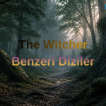 the witcher benzeri diziler için karanlık fantastik orman atmosferi
